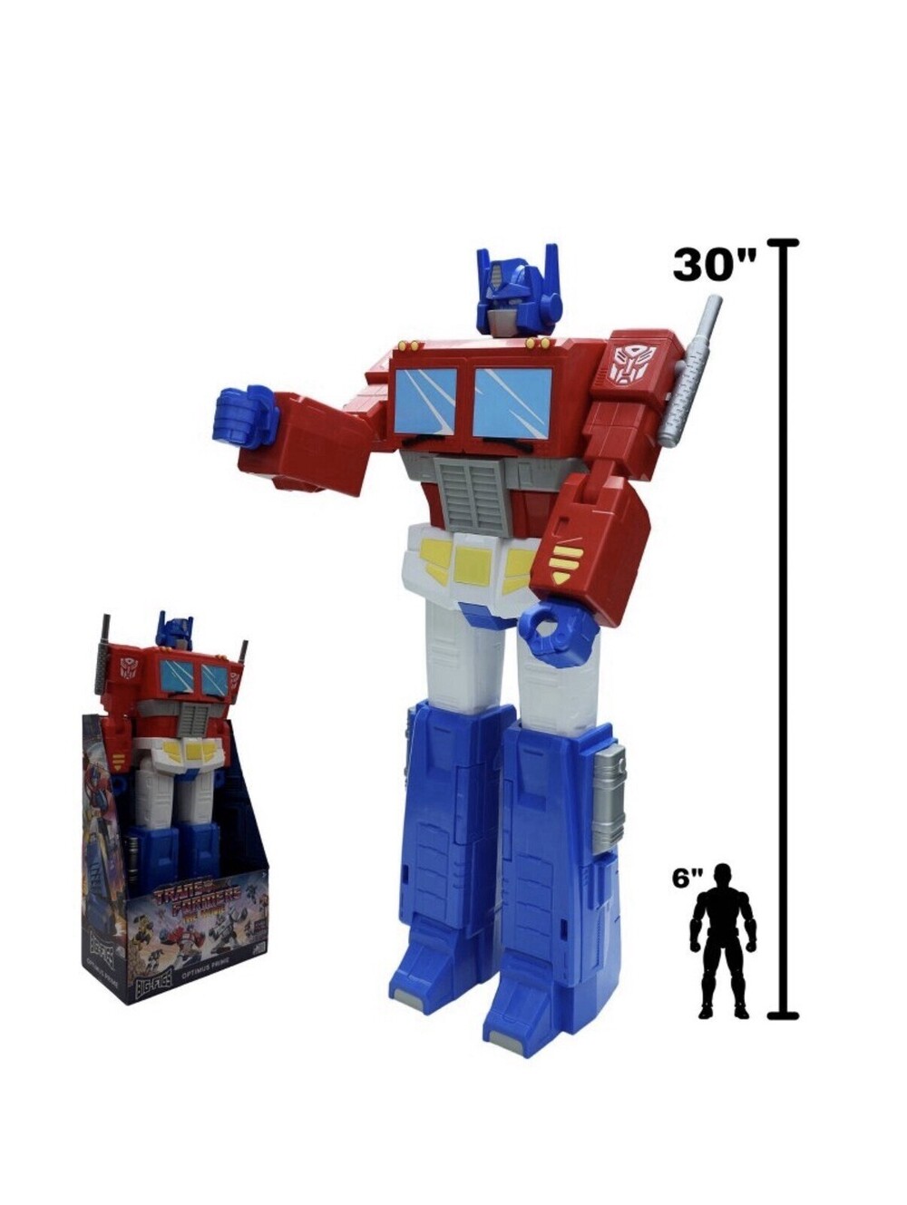 Big-Figs Transformers Optimus Prime 30 in Action Figure Red/Blue/Gray